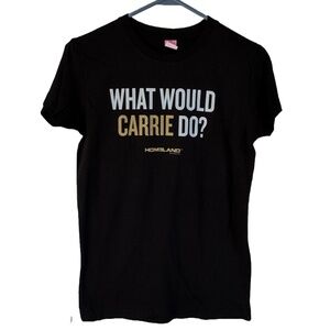 Homeland "What Would Carrie Do?" Black Shirt by LAT Women’s Size Large Like New